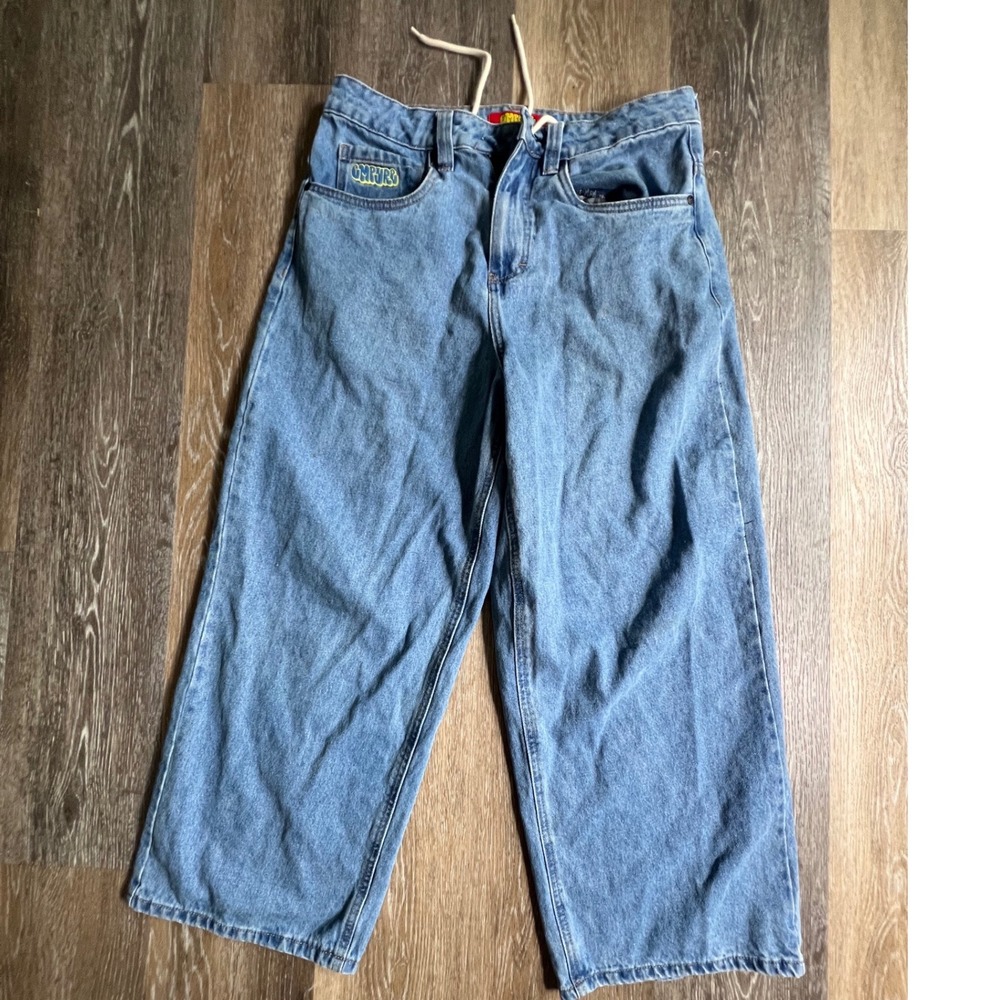 Empyre Men's Relaxed Light Blue Wash Jeans